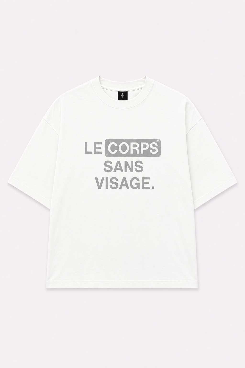 LE CORPS SANS VISAGE. TOO FLY WHITE T-SHIRT
