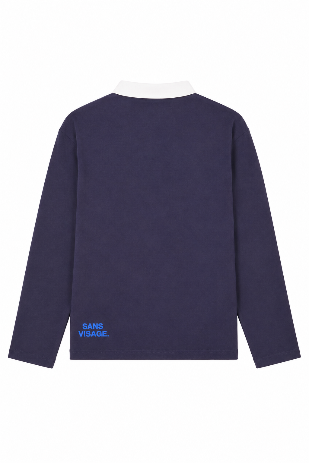 SANS VISAGE. NAVY WAFFLE POLO