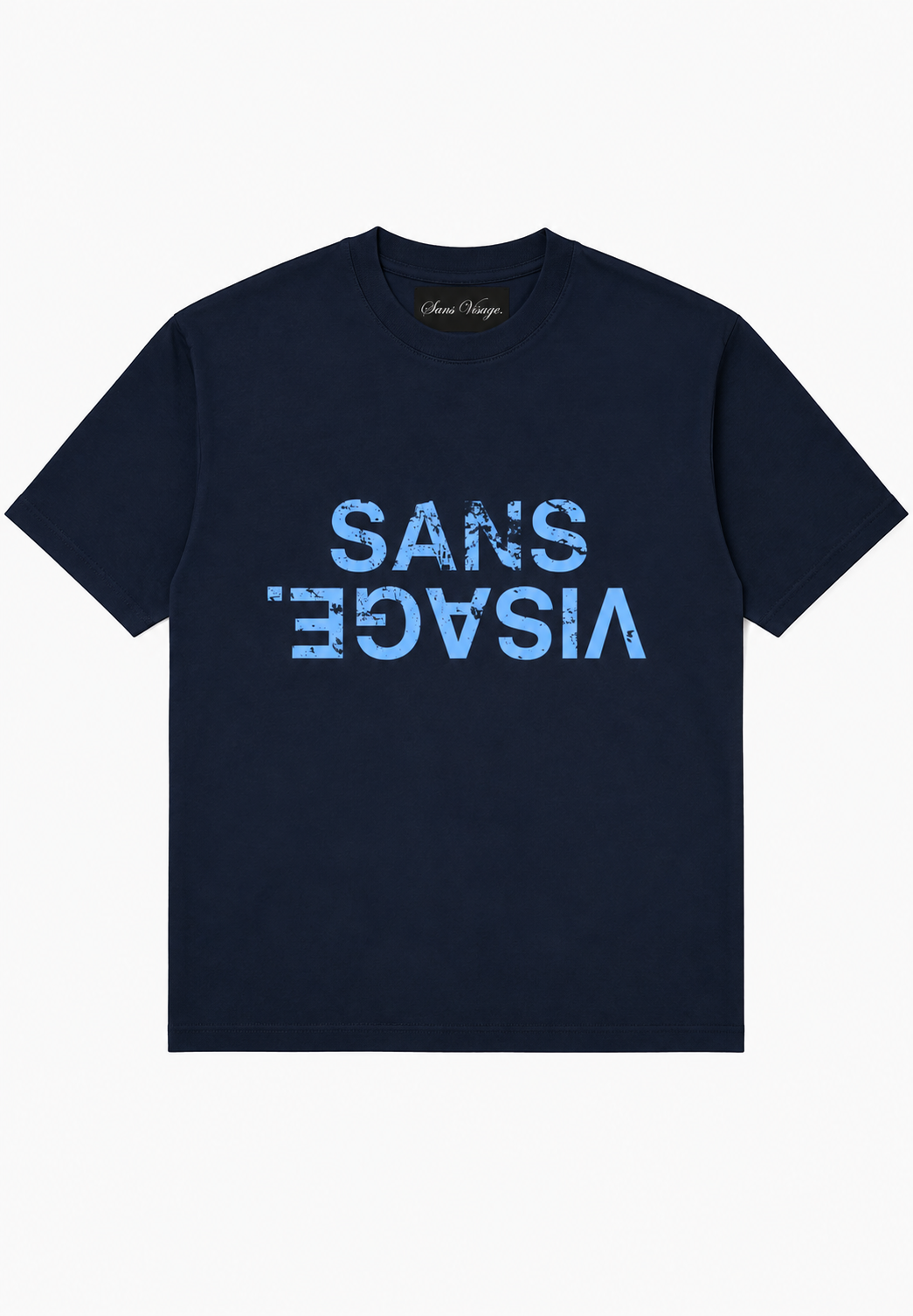 SANS VISAGE BROKEN BLUE PATTERN T-SHIRT