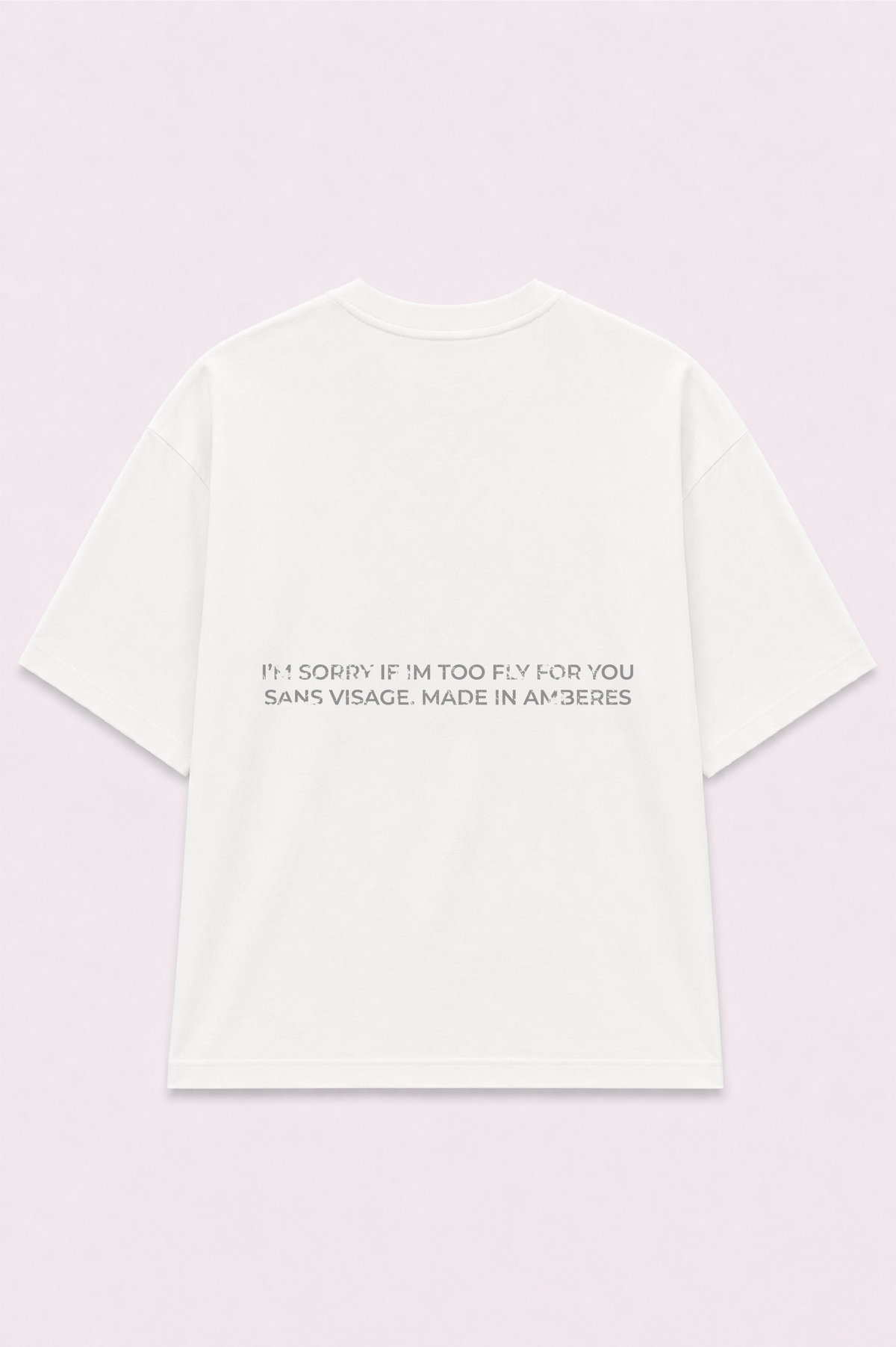 LE CORPS SANS VISAGE. TOO FLY WHITE T-SHIRT