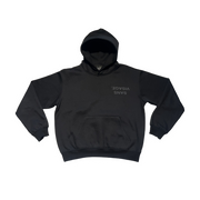 SANS VISAGE. UPSIDE DOWN BLACK HOODIE