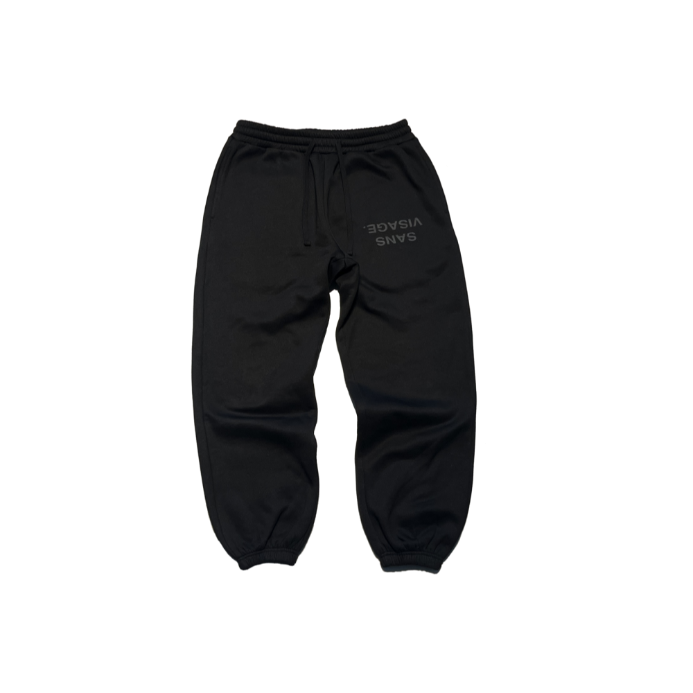 SANS VISAGE. UPSIDE DOWN JOGGERS BLACK