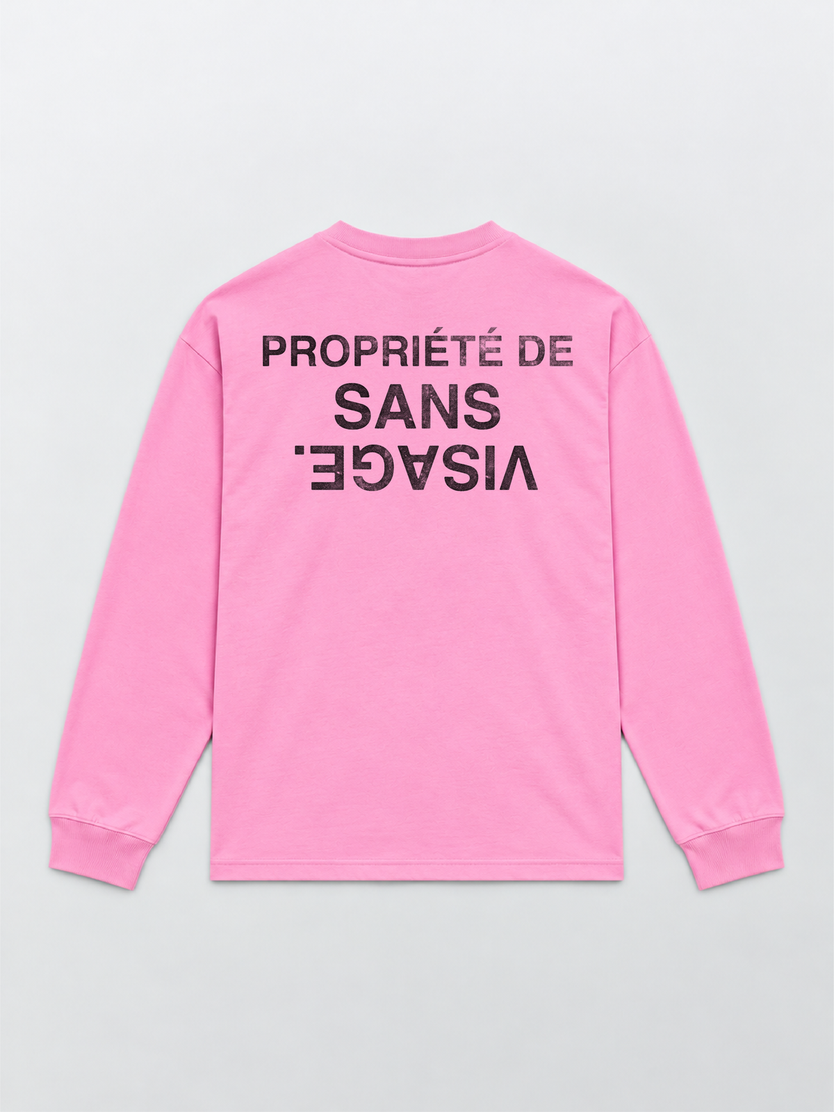 PROPRIÉTÉ DE SANS VISAGE. PASTEL PINK LONGSLEEVE
