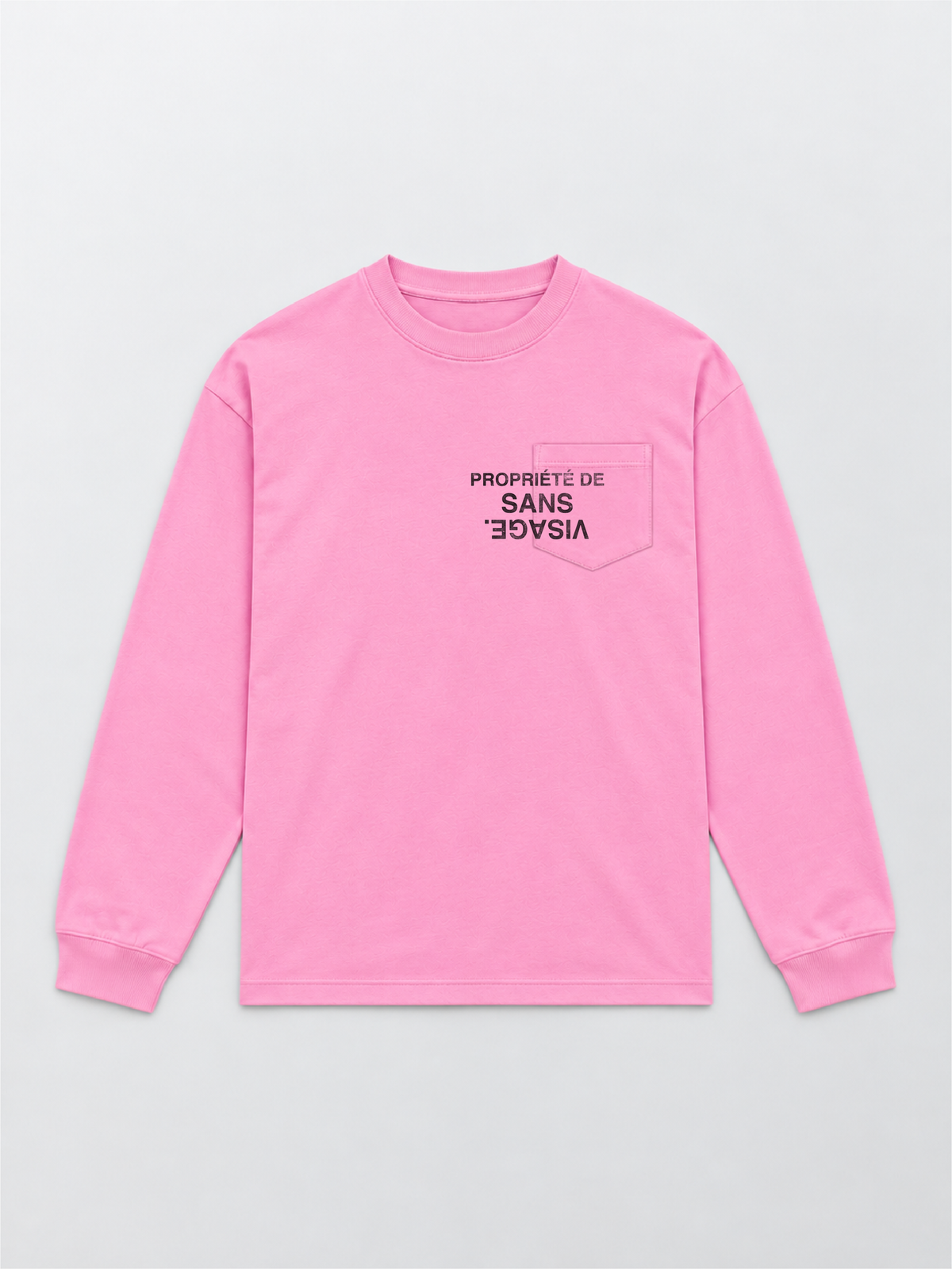 PROPRIÉTÉ DE SANS VISAGE. PASTEL PINK LONGSLEEVE