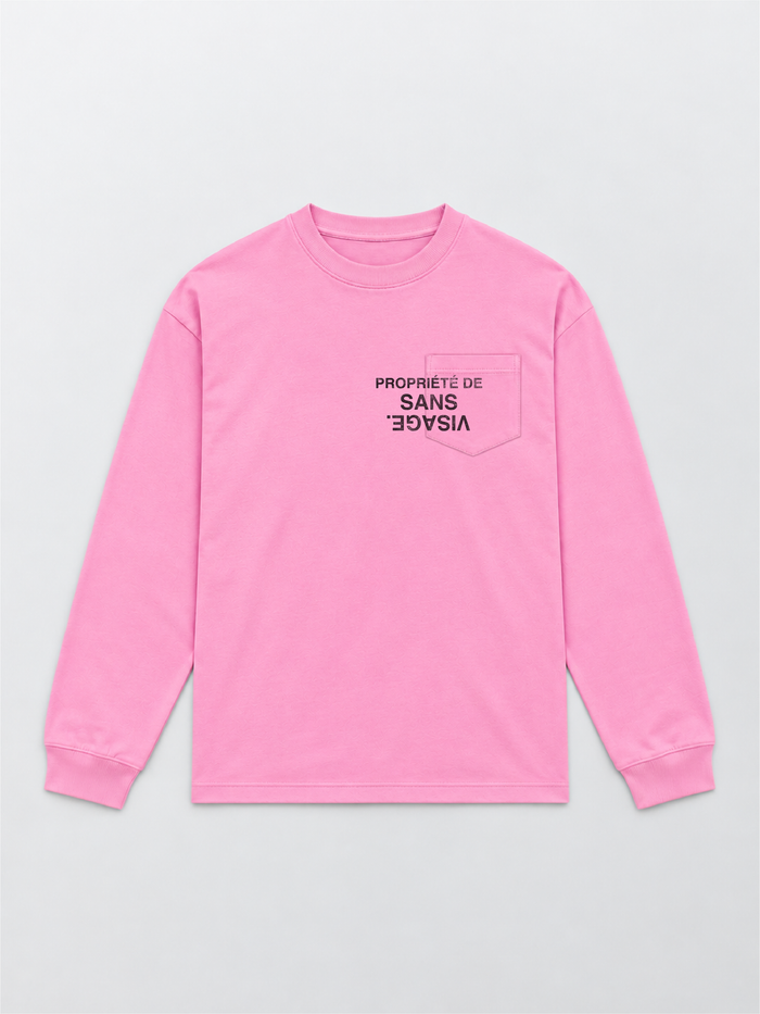 PROPRIÉTÉ DE SANS VISAGE. PASTEL PINK LONGSLEEVE