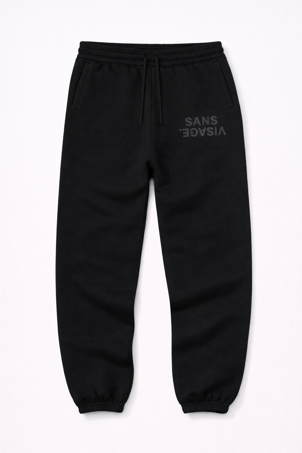 SANS VISAGE. UPSIDE DOWN JOGGERS BLACK