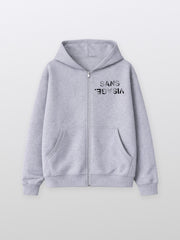 Black Washed Grey Sans Visage Hoodie – front