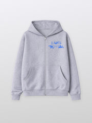 Blue Washed Grey Sans Visage Hoodie – front