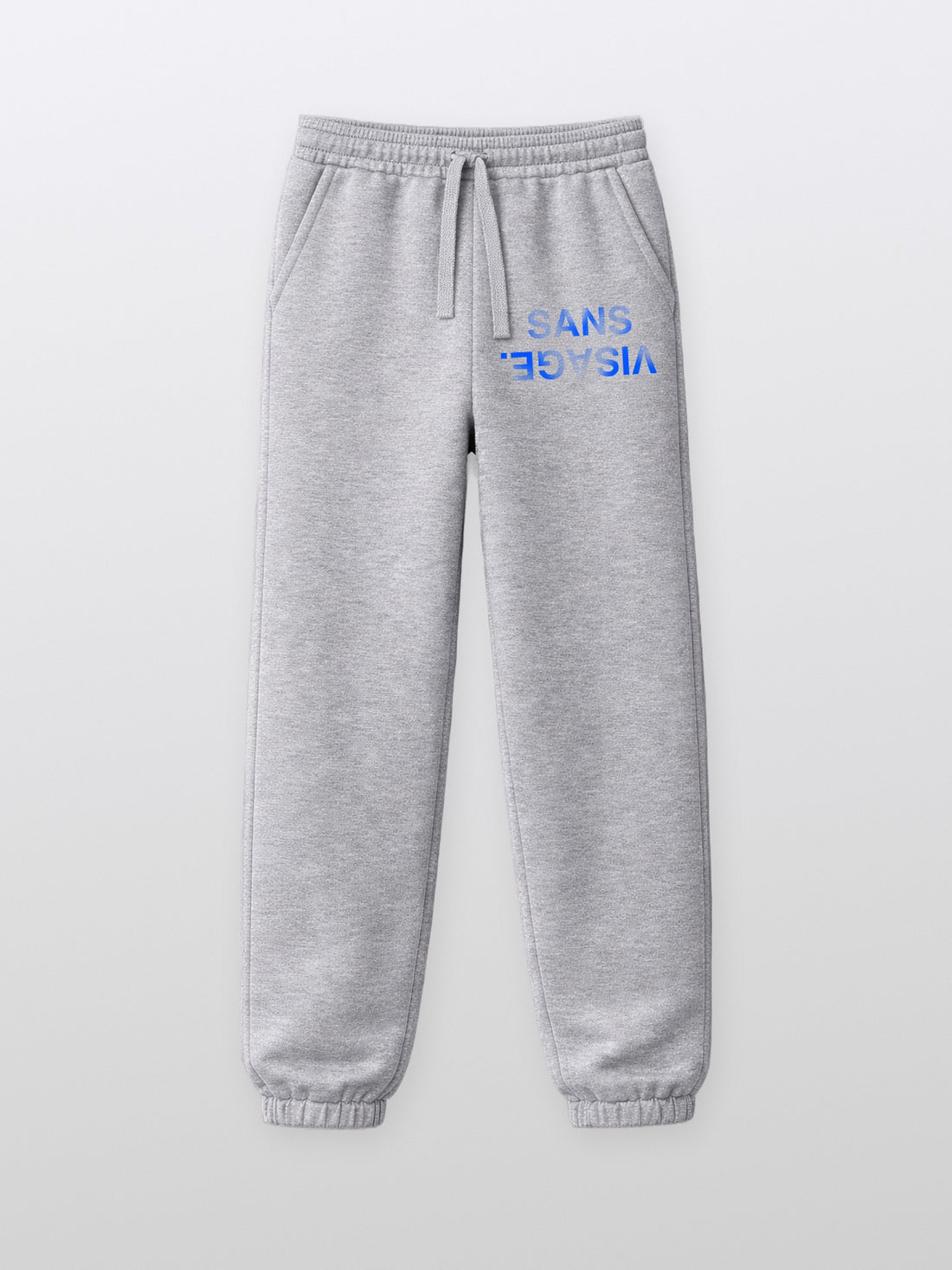 Blue Washed Grey Sans Visage Sweatpants – front