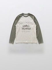 Jaime Porter Sans Visage Raglan Longsleeve White Grey – front