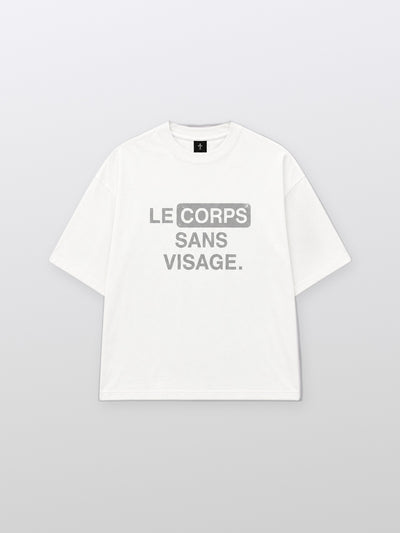 LE CORPS SANS VISAGE. TOO FLY WHITE T-SHIRT