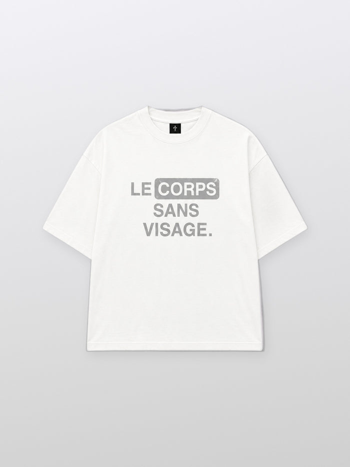 LE CORPS SANS VISAGE. TOO FLY WHITE T-SHIRT