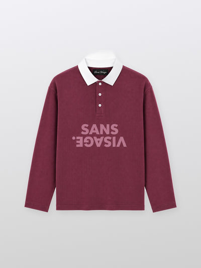SANS VISAGE. BORDEAUX WAFFLE POLO