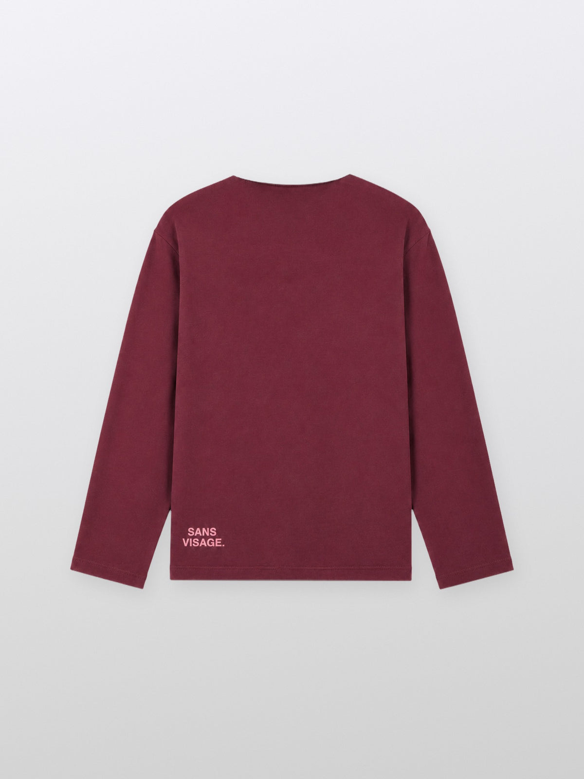 Sans Visage Bordeaux Waffle Polo – back