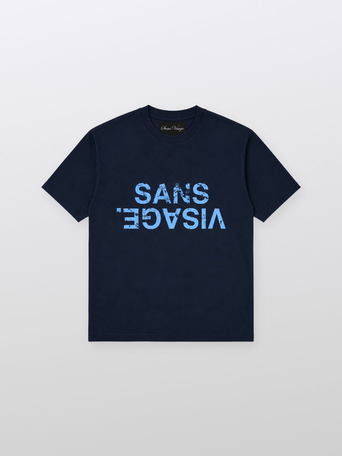 SANS VISAGE BROKEN BLUE PATTERN T-SHIRT