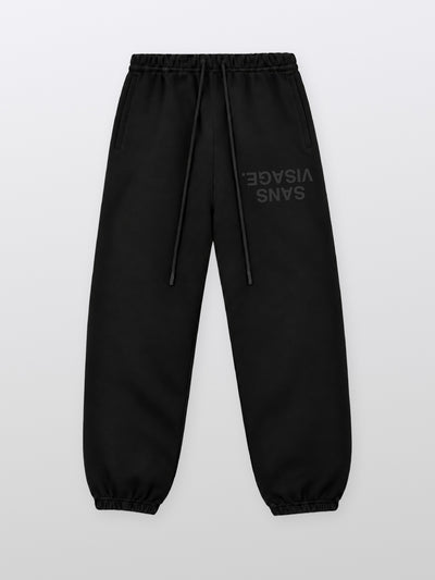 SANS VISAGE. UPSIDE DOWN JOGGERS BLACK